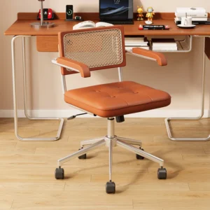 Vintage Simple Backrest Computer Chair Adjustable Swivel Desk Chair Ergonomic Study Chair for Home Office Furniture