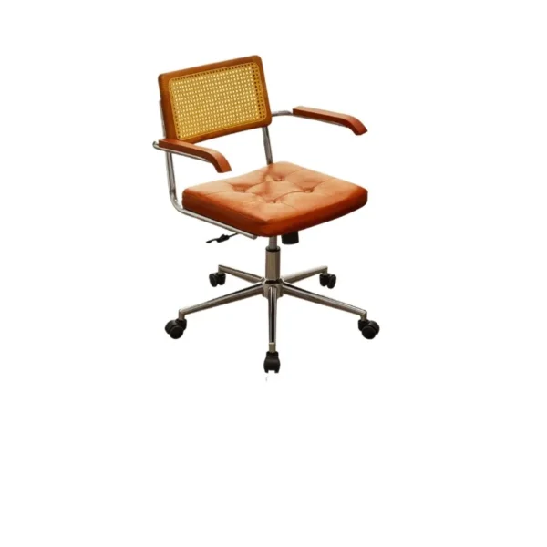Vintage Simple Backrest Computer Chair Adjustable Swivel Desk Chair Ergonomic Study Chair for Home Office Furniture - Image 6