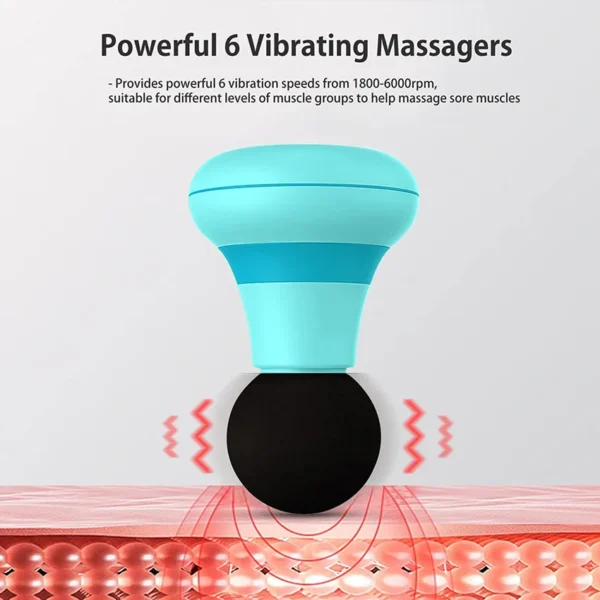 Powerful Handheld Massager Wand with 6 Magic Vibration Modes Personal Mini Electric Massager For Neck Shoulder Back Body Massage - Image 2