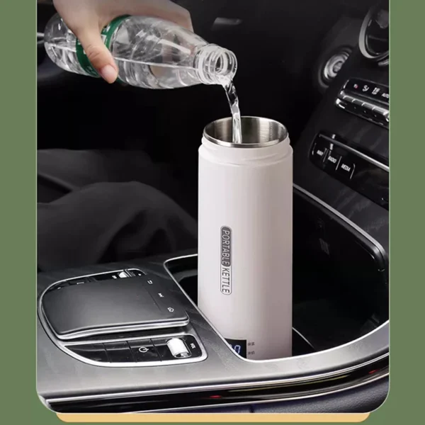 Boiling Water Travel Electric Kettle 12V Car Portable Tea Coffee Keep Warm Heating Kettle Mini 500ml Bottle Intelligent Display - Image 4