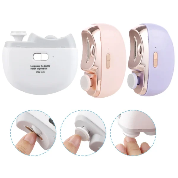 Electric Automatic Nail Clippers With Light Trimmer Nail Cutter Manicure For Baby Adult Care Scissors Body Tools Nail Polishing - Image 6