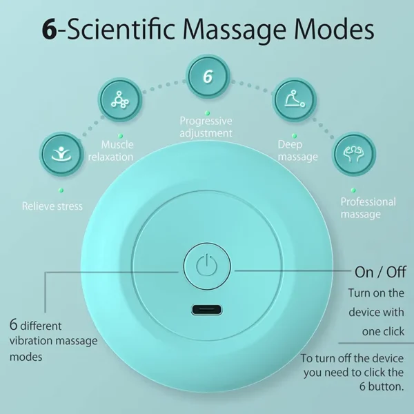 Powerful Handheld Massager Wand with 6 Magic Vibration Modes Personal Mini Electric Massager For Neck Shoulder Back Body Massage - Image 3