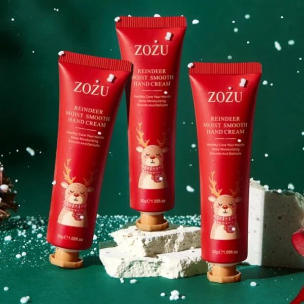 ZOZU Christmas Elk Hand Cream Nourishing Moisturising Anti-dry Cracked Hand Care Lotion Whitening Fade Hand Lines For Women