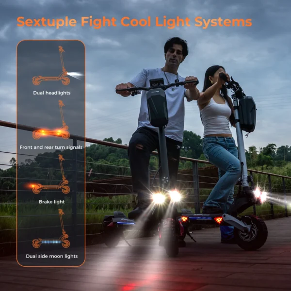 Circooter Raptor pro adult escooter, 1600W motor, folding E-scooter, 10-inch tire, E-mountain scooter, electric scooter - Image 4