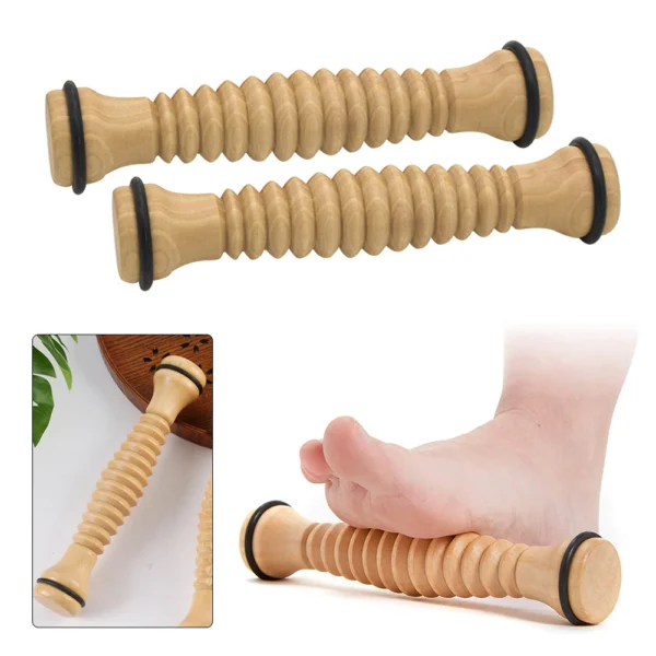 Home Wood Foot Massage Roller for Plantar Fasciitis Relief Deep Tissue Massage Tool Stress Relief Foot Massage Rpller Massager - Image 2