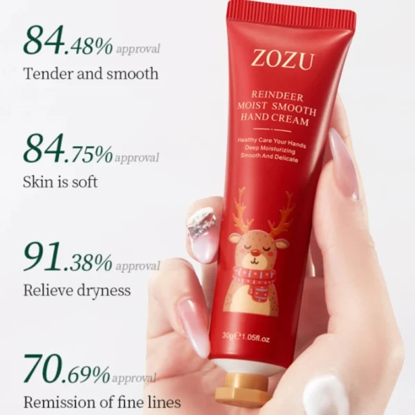ZOZU Christmas Elk Hand Cream Nourishing Moisturising Anti-dry Cracked Hand Care Lotion Whitening Fade Hand Lines For Women - Image 4